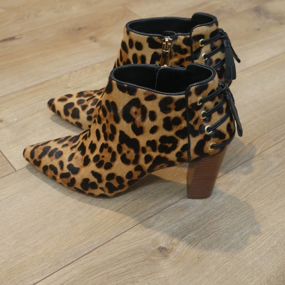 RACHEL Zoe Trixie Leopard Booties Size 8 - Picture 6 of 10